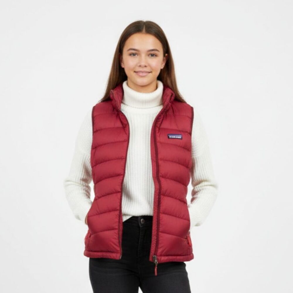 Patagonia Red Sleeveless Zip Up Down Filled Vest XL